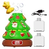 Weihnachtsbaum mit Lichtermusik,Weihnachtsbaum-Spieluhr | Weihnachtsbaum-Blasenblasen für Kinder | Seifenblasenmaschine für Kinder, Seifenblasenmaschine mit Lichtern, Weihnachtsspieluhr für Partys