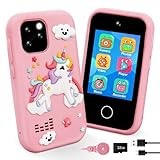 GKTZ Kinder Handy Smartphone , Weihnachten Geburtstag Geschenk für 3 4 5 6 7 8 Jahre alte Mädchen, Spielzeug Handy mit MP3-Player, Dual-Kamera