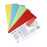 Westcott Trennstreifen 100 Stück Intensivfarben Mix | Robuste Heftstreifen 190g/m² für A4 Ordner | Trennblätter 10,5 x 24 cm | Register mit 2-fach-Lochung für DIN-A4 Dokumente | E-733320 00