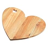 Herzförmiges Schneidebrett – Käsebrett in Herzform | Hacken mit Formloch | Schneidebretter aus Holz | Holzschneiden | Servierplatte Tablett für Fleisch