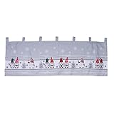 Mojawo Weihnachtsgardine LED Gardine Weihnachten Scheibengardine X-Mas beleuchtet Fenstergardine 45x120cm