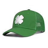 Jexicar St. Patricks Day Hut für Erwachsene, St. Patricks Day, Kleeblatt-Hüte für Herren und Damen, Grün
