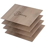 Creatorally Walnussholz 3mm, 4 Stück Sperrholzplatte A4 Sperrholz zum Lasern, Unbehandeltes Holz für Laser Gravur, CNC Schneiden, Malerei, DIY Modell