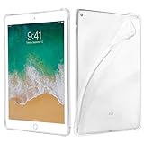 4UBonLife Hülle für iPad 6./5. Generation 9,7 Zoll 2018 2017, für iPad Air 1/ Air 2/ iPad Pro 9,7 Durchsichtige Silikonhülle TPU Rückseite Case Cover, Schlank Leicht Stoßfest Schutzhülle, Transparent