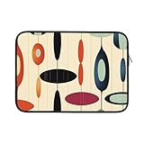 Mid Century Moderne mit Tropfenformen Computertasche, 13/15 Zoll Laptophülle, tragbare Business-Tasche, Dokumenten-Aufbewahrungstasche 15 Zoll