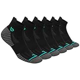 BAMBOS Sneaker Socken Ultraweich Bambus Herren Damen Kurz Sportsocken Laufsocken, 6 Paare (EU 43-46, Schwarz)