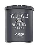 WO-WE Metallschutzlack 4in1 Metalllack Metallfarbe Metallschutzfarbe MATT W909 Anthrazitgrau - 750ml