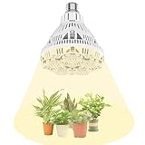 SANSI 24W LED Pflanzenlampe Vollspektrum, E27 Weiß Pflanzenlicht für Zimmerpflanzen, Grow Light mit High PPFD 117,06μmol/s/㎡@1ft, Wachstumslampe für Gewächshäusern,Innengärten, Blumen, Gemüse, Obst