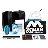 XCMAN Komplettes Ski- und Snowboard-Tuning- und Wachsset mit Wachseisen, Skiwachs, Kanten-Tuner, PTEX für Tuning, Reparatur und Wachsen