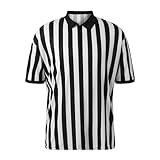 Herren Schiedsrichter Shirt Frauen Schwarz & Weiß Streifen Kostüm Kurzarm Fußball Basketball Schiedsrichter Trikot Atmungsaktiv Leichte Top Klassisch Kurzarmshirt