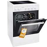 Bomann® Backofen 50cm mit Herd | Elektroherd freistehend 50 cm mit 4 Kochplatten | Standherd mit Ofen 43L | Ober-/Unterhitze | 40°C-240°C | inkl. Blech & Grillrost | Elektroherd mit Kochfeld EHC 7939