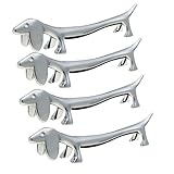 4 Stücke Messerbank, Metall Hunde EssstäBchen Halter, Besteckhalter Für Tisch, Klei Ner Hund Form Besteckhalter Für Messer Gabel Löffel, Messerbänkchen Edelstahl Gabel Stand Löffel Geschirr Rack Halte