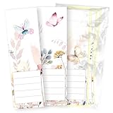 itenga 12x Ordneretiketten Ordnerrückenschild für breite Ordner 6x19cm I Aufkleber für Ordnerrücken als Panorama Motiv selbstklebend aus Haftpapier (Motiv Schmetterling)