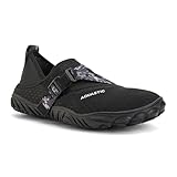 AQUASTIC Gatun Herren Barfuß-Wasserschuhe Schwarz - Anti-Rutsch für Strand, SUP, schnell trocknend, leicht, Eva-Dämpfung, stabil, komfortabel, Schutz vor Steinen und Sand
