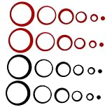 TOYANDONA 24St 3D-Wandaufkleber Clairnet Wandtattoos LED-Leiste Lichter Neon room decoration dekoration kinderzimmer dekoaufkleber tapette Kreis Wandtattoo Wandaufkleber aus Acryl rot