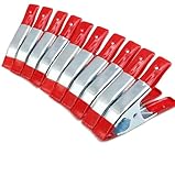 Federzwingen, 10 Stück 6 Zoll Metall Federzwinge, Metallfederklemmen mit Starker Feder und Anti Rutsch Beschichtung, Feder Klemmzwingen für Camping Tarpaulin, Holzbearbeitung, Fotografie, Modellbau