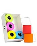 Geschenkbox Toilettenpapier - 6er Pack - Toilettenpapier-Mix 3-lagig, 6 Stück - farbiges Toilettenpapier - Renova - leichter Duft - nicht abfärbend - buntes Klopapier 6er Pack