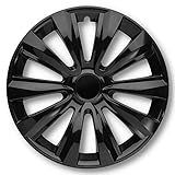 Albrecht 16 Zoll Radkappen Schwarz für Stahlfelgen - Radzierblenden Delta aus hochwertigem Kunststoff mit Schichtlackierung - Langlebige Radblenden in originaler Albrecht Verpackung - Made in EU