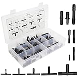 VOSSOT 113 Stück Schlauchverbinder Set -12 Größen für Schlauchkupplung & Gartenschlauch Verbinder, Reduzierstücke & T-Stücke für Bewässerungssystem Garten & Micro Drip System,Auto, Balkon, Diy