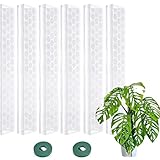 Moospfähle für Monstera,Monstera Moss Pole, Moosvernichter 17 Zoll für Zimmerpflanzen Stapelbar, Rankhilfe für Zimmerpflanzen, Rankhilfe für Innenräume, transparenter Pflanzenständer, Monstera für