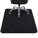 COSYLAND Bodenschutzmatte, Stuhlmatten Bürostuhlunterlage, Multifunktionaler Stuhlteppich, Büromatte für zu Hause, Büro，Schwarz