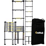 𝐂𝐑𝐀𝐅𝐓𝐅𝐔𝐋𝐋 Aluminium Teleskopleiter CF-101A | 𝟑 𝐉𝐀𝐇𝐑𝐄 𝐆𝐀𝐑𝐀𝐍𝐓𝐈𝐄 - Trittleiter - Leiter ausziehbar - Stehleiter - Ausziehleiter - Alu Anlegeleiter mit Tragetasche (2 Meter)