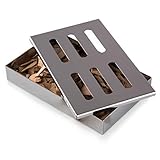 Blumtal Räucherbox - Edelstahl Smokerbox rostfrei - Räucherzubehör für Fleisch, Fisch & Gemüse - Smoker Zubehör zum Räuchern mithilfe von Räucherchips