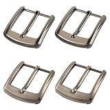 4 Stück Gürtelschnalle Herren,40mm (1.6') Einzackige Gürtelschnal le,Heavy Duty Zinklegierung Gürtelschnall e,Gürtelschnall en Zum Wechseln für Gürtelschnal len für Männer und Frauen (2 Farben)