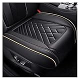 CUTEAS Für Jeep Für Compass Für Grand Für Cherokee Für Commander Für Wrangler JK Autozubehör Vollständige Abdeckung PU-Leder Autositzbezüge(K Black Beige 1 Seat)