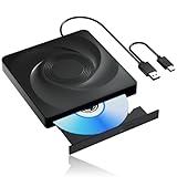 Wbacon Bluray Laufwerk Extern Bluray Brenner Extern Blu-ray Drive USB Blu-Ray Player für Laptop PC CD Recorder Compatible with Windows MacOS Linux