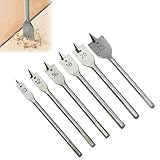 Flachfräsbohrer, Spatenbohrer, Flachfräser, Flacher Holzbohrer, für Schnelles und Grobes Bohren von Weichholz, für Installationsarbeiten, Rohrdurchführungen und Fensterbau