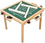 Mahjong Tisch, faltbarer quadratischer Spieltisch für Poker, Domino, Blackjack, mehr, 88,9 cm, mit Kapazität für 4 Spieler und versteckte Schubladen