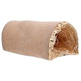iplusmile Natur Gras Heu Stroh Nager Grasröhre Weidentunnel Nagerhaus Heuhaus Grashaus Seegras- Häuser Heu- Tunnel Kleintiere Kauen Spielzeug für Kaninchen Hamster Meerschweinchen(L)