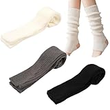 3 Paar Stulpen Mädchen, Gestrickt Beinwärmer Damen Langer Beinwärmer Warme Stulpen Damen Beinstulpen Beinwärmer Beinstulpen Damen Beinstulpen Damen Stricken Stulpen für Winter