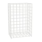 Relaxdays Papierkorb, 25 Liter, HxBxT: 35,5 x 28,5 x 19 cm, Büro & Arbeitszimmer, offen, Metall, Papiermülleimer, weiß