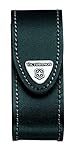 Victorinox Gürteletui Leder, Zubehör für Taschenmesser, Etui, Swiss Army Knife, Klettverschluss, Schwarz