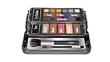 bonvoyage Hello Beautiful, 26-teiliges Schminkset mit Spiegel, Lidschatten, Bronzer, Rouge, Highlighter und Pinseln, Tragbares Makeup Set mit Verblendbaren, Intensiven Farben