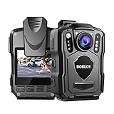 BOBLOV 2K/1440P 256GB Körperkamera, integrierter 42,00 mAh großer Akku, HD Body Cam hält 12 Stunden Videoaufzeichnung, GPS optional 15 Stunden Record, IP67 Waterproof (256GB-NOGPS)