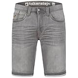 FALKENSTEJN Mads Herren Kurze Denim Shorts - Casual Jeans Shorts (DE/NL/SE/PL, Alphanumerisch, XL, Regular, Regular, Lt.Grey)