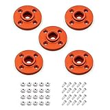 Mallofusa Servo Arm Horn Metall Aluminium 25t für RC Auto Hubschrauber Rund Mg945 Mg995 Mg996 Silber/Rot/Blau (Rot)