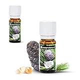 Bio-Zirbenöl 10ml - Doppelpackung ätherisches Duftöl - für Zirbenkissen, Diffuser, Sauna und co.