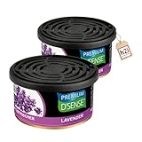 h2i Premium Duftdose | lavendel | 2 Stück | Auto Lufterfrischer und Duftspender für Camping, Büro & Zuhause | 60 Tage frischer Duft mit Mengenregulierung | passt in Getränkehalter | inkl. h2i Sticker