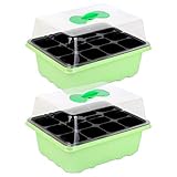 Schramm® Zimmergewächshaus ca. 19x15x7cm Anzuchtkasten 1, 2 oder 4 Stück Mini Gewächshaus Anzuchtset Anzuchtschale mit Deckel und Belüftung, Anzahl:2 Stück