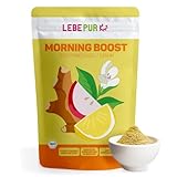 Lebepur BIO Morning Boost Stoffwechseldrink 100g - aus Zitrone, Apfelessig, Ingwer und Acerola - Pulvermischung mit 17 mg Vitamin C pro Portion - 20 Portionen - ohne Zusatzstoffe - NEU!