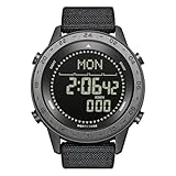 NORTH EDGE Herren Digital Armbanduhr Sport Armbanduhr Datum, Chronograph & Kompass, 50M wasserdichte Casual Designer Uhr mit EL-Beleuchtung und Schrittzähler, Silikon-PU-Armband