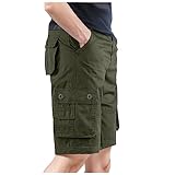 Gefomuofe Cargo Shorts Herren Baumwolle Einfarbig Cargohose Laufshorts Tactical Hose Arbeitshose Casual Jogginghose Sportkleidung Shorts Trekking Cargo Shorts