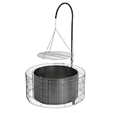 bellissa – Gabionen-Feuerstelle mit Grillgalgen & schwenkbarem Grillrost - Höhenverstellbarer Schwenkgrill für perfekte Hitze - DIY-Steckset, wetterfest & hitzebeständig ideal für Garten - 92x40cm