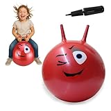 JAMARA 460460 Hüpfball Eye 550mm HoppyDoo - Spielzeug für Kinder, Hüpfspielzeug Baby Indoor/Outdoor, Geschenk für Kids, Gartenspielzeug, Bouncy, Pflegeleicht, BPA frei, mit Pumpe