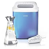 Arendo - Eiswürfelmaschine Edelstahl - Eiswürfelbereiter 2 Liter - Testsieger 2024 - Ice Cube Maker Maschine - Eiswürfelautomat - mit Kühlung - Eiswürfel Größen Klein + Groß - ABS - BPA frei