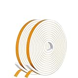 Dichtungsband Selbstklebend Türdichtung für Türen Fenster, 6mm(B) x3mm(D)/20m(L) Schaumstoffband Gummidichtung für Kollision Siegel Schalldämmung Weiß
